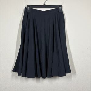 Club Monaco 0 Jupe Belka A Line Flared Knee Length Skirt Black Flowy Swing